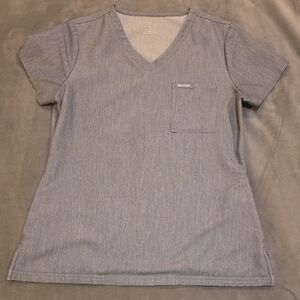 Jaanuu Heather Gray V-Neck Top and Pants